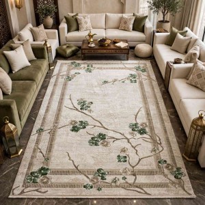 سجاد تركي موناكو P1312 ايفوري اخضر غامق مقاس 300*400