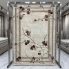 monaco Turkish Rug P1312 IVORY Dark red Size 80*150