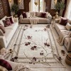 monaco Turkish Rug P1312 IVORY Dark red Size 80*150