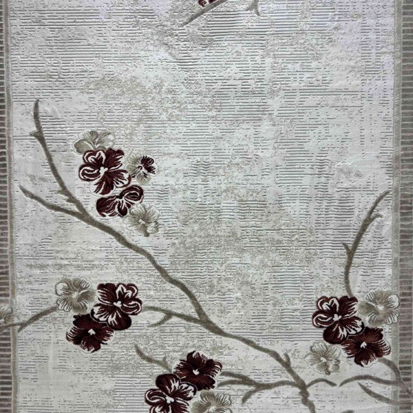 monaco Turkish Rug P1312 IVORY Dark red Size 80*150