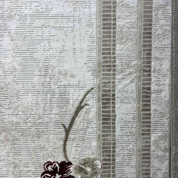 monaco Turkish Rug P1312 IVORY Dark red Size 80*150
