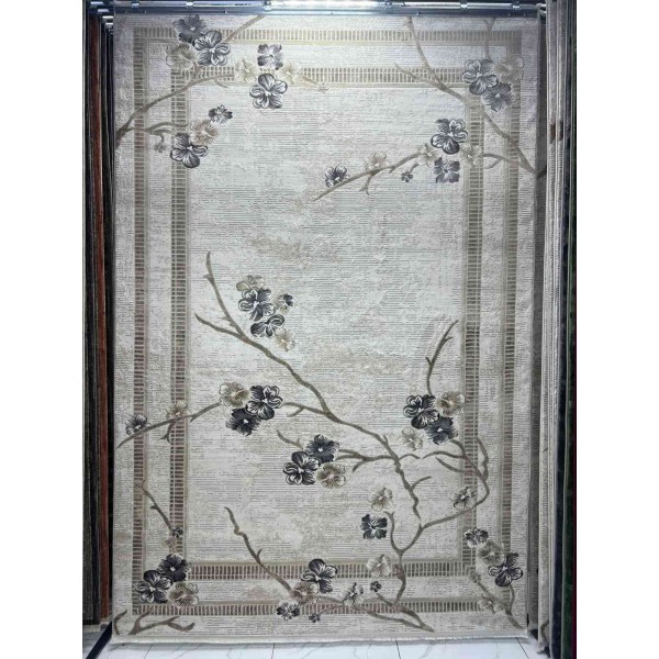 سجاد تركي موناكو P1312 ايفوري رصاصي فاتح مقاس 100*300