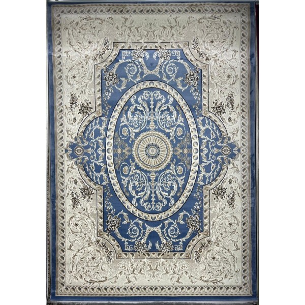 Turkish Tabriz Classic Thick Rug 43450F blue Size 100*300