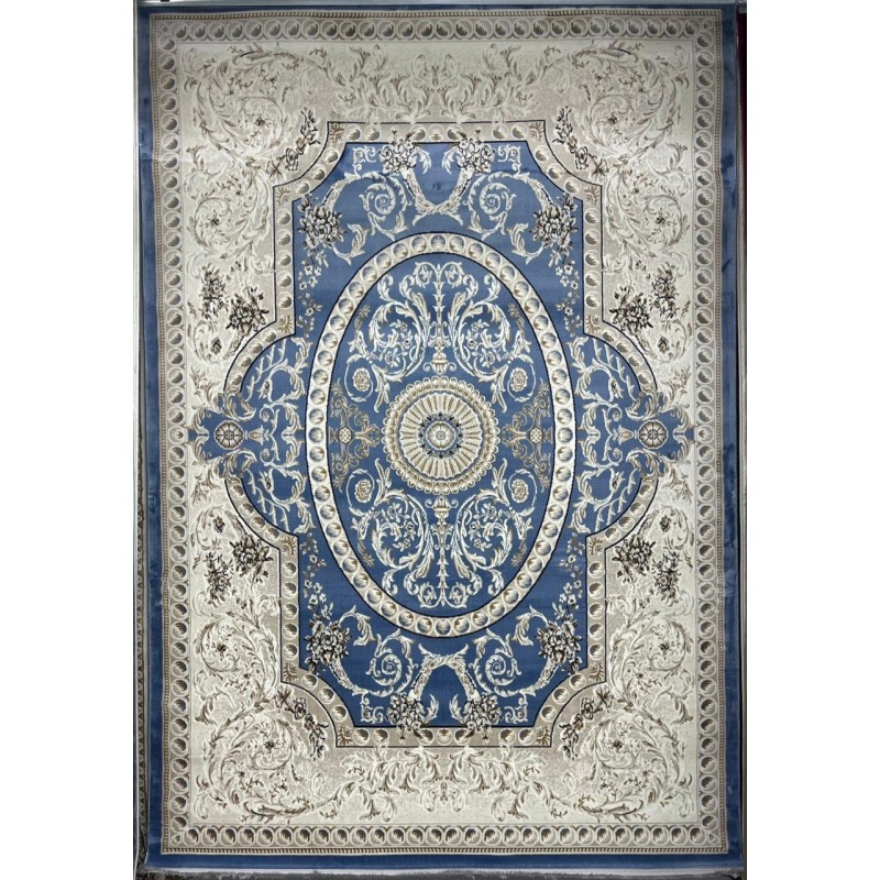Turkish Tabriz Classic Thick Rug 43450F blue Size 80*150