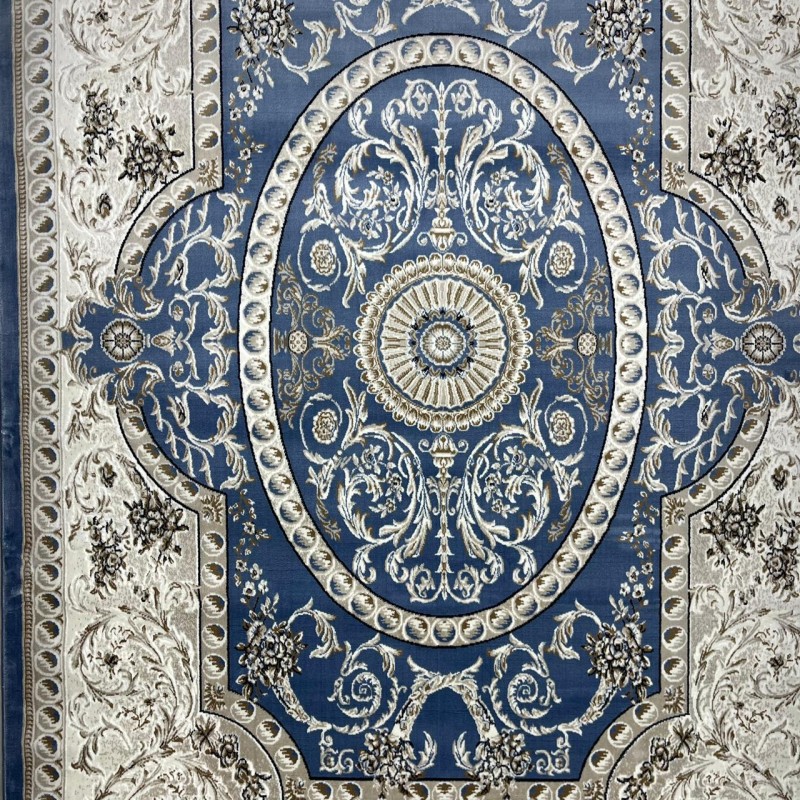 Turkish Tabriz Classic Thick Rug 43450F blue Size 80*150