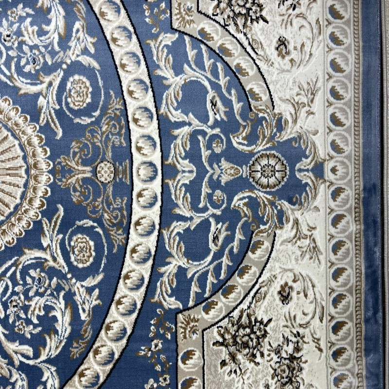 Turkish Tabriz Classic Thick Rug 43450F blue Size 80*150