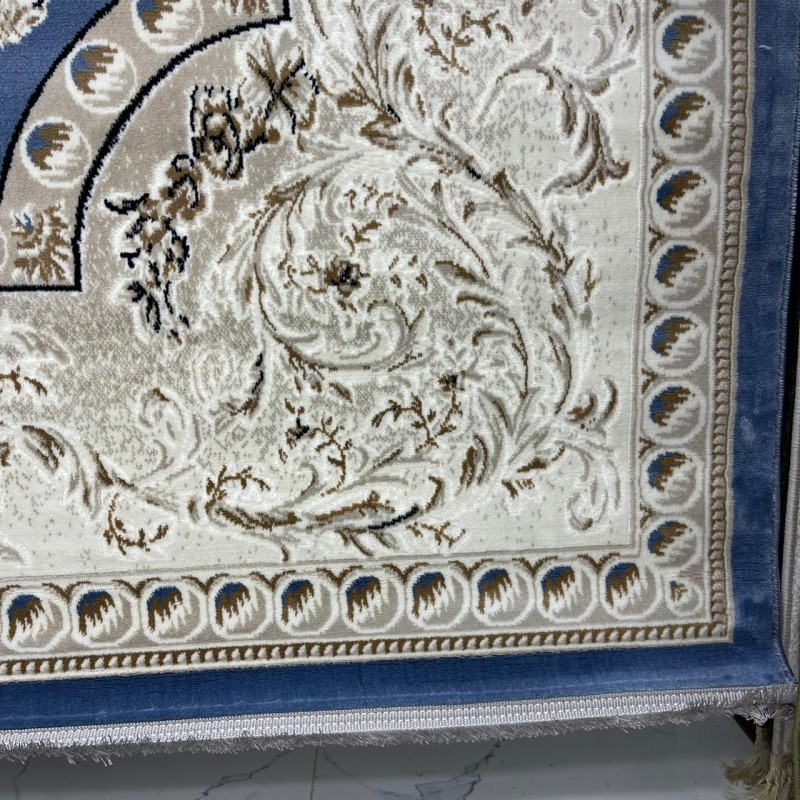 Turkish Tabriz Classic Thick Rug 43450F blue Size 80*150