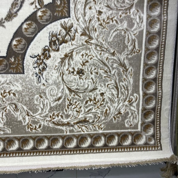 Turkish Tabriz Classic Thick Rug 43450F cream Size 100*400