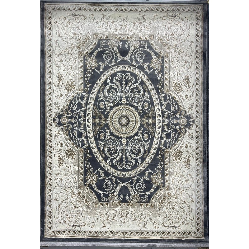 Turkish Tabriz Classic Thick Rug 43450F gray Size 80*150