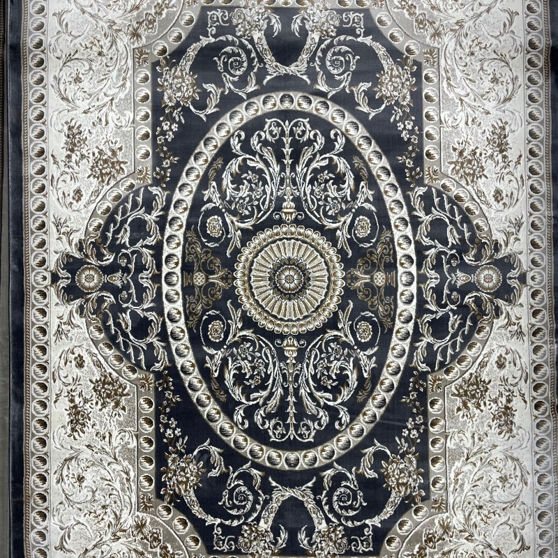 Turkish Tabriz Classic Thick Rug 43450F gray Size 80*150