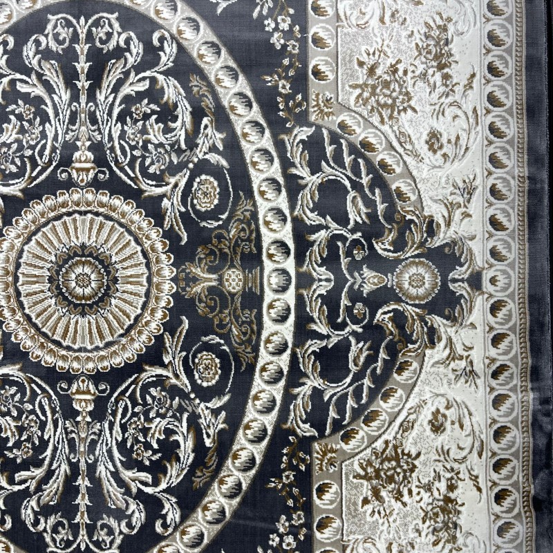Turkish Tabriz Classic Thick Rug 43450F gray Size 80*150