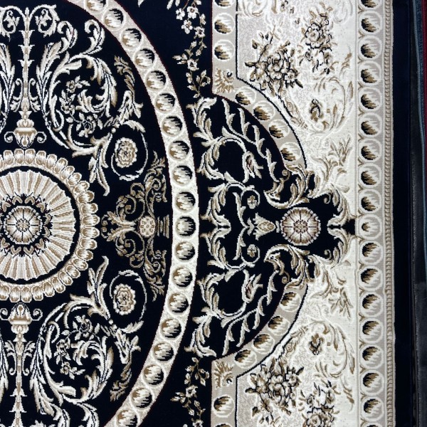 Turkish Tabriz Classic Thick Rug 43450F navy Size 500*700