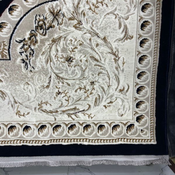 Turkish Tabriz Classic Thick Rug 43450F navy Size 500*700