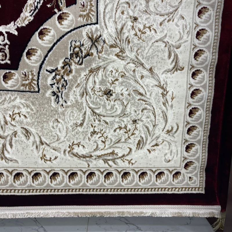 سجاد تركي تبريز كلاسيك سميك 43450F احمر مقاس 100*200
