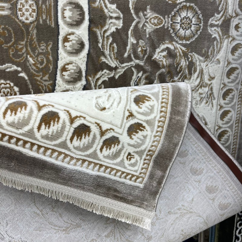 سجاد تركي تبريز كلاسيك سميك 43450F فيزون مقاس 100*400