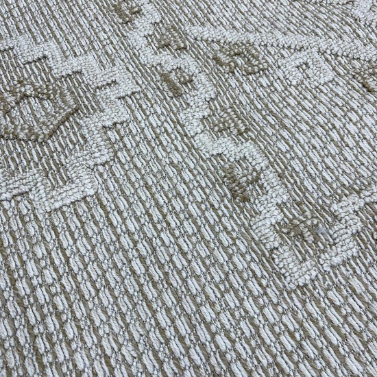 Turkish burlap carpet NF54A cream beige size 100*300