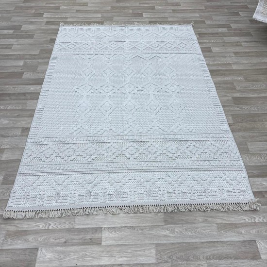 Turkish burlap carpet NF85A cream size 100*300