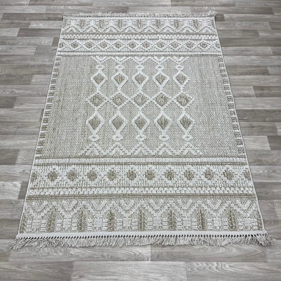 Turkish burlap carpet NF85A cream beige size 100*200