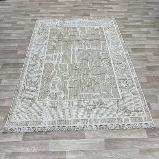 Turkish burlap carpet NF72A cream beige size 80*200