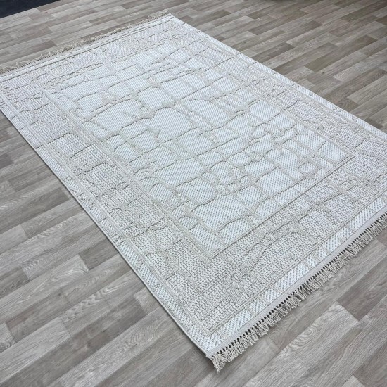 Majid set of four Turkish burlap rugs NF72A beige size 150*220+120*170+80*200+80*100