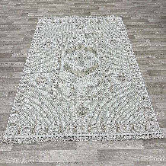 Turkish burlap carpet NF54A cream beige size 80*200