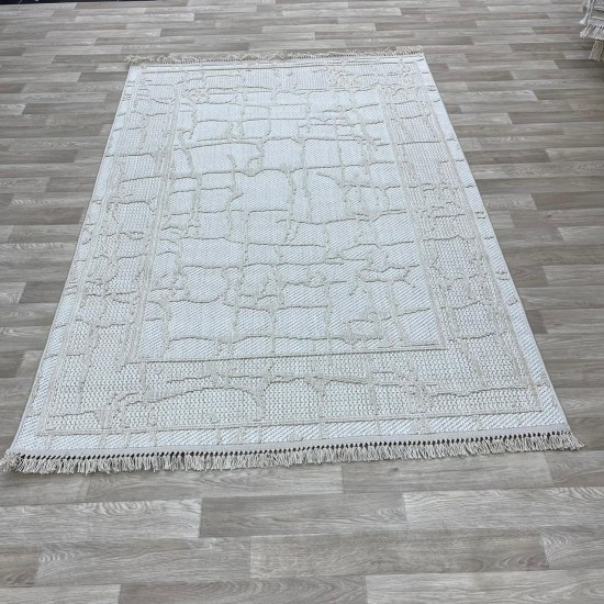 Majid set of four Turkish burlap rugs NF72A beige size 150*220+120*170+80*200+80*100