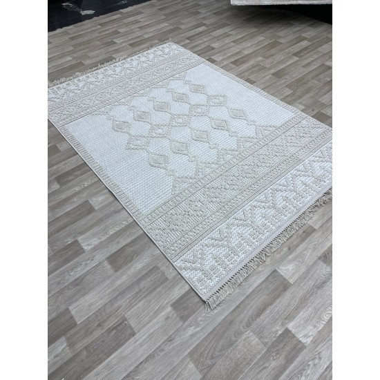 Turkish burlap carpet NF85A cream gray size 80*100