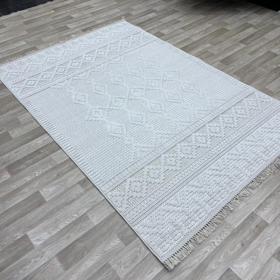 Turkish burlap carpet NF85A cream size 100*300