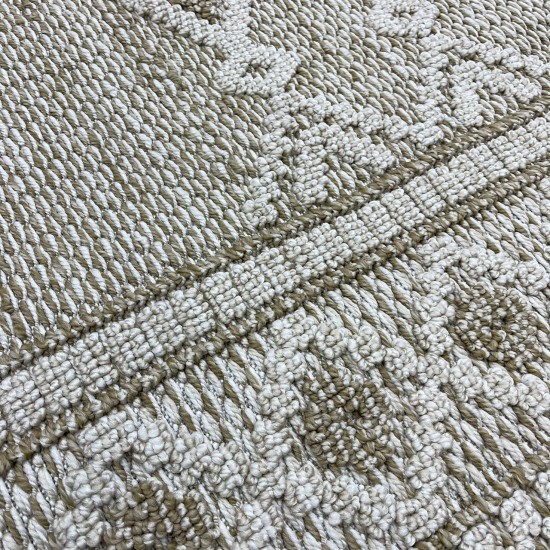 Turkish burlap carpet NF85A cream beige size 80*100