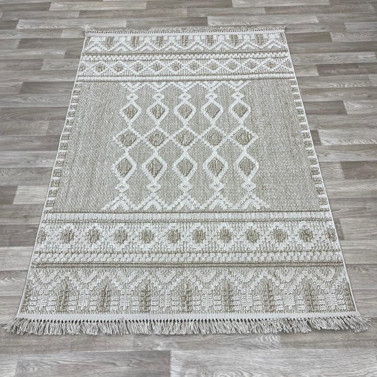 Turkish burlap carpet NF85A cream beige size 80*200