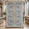 SARAY Turkish Rug Korean OZ723B BLUE - 250x350 cm Majlis Carpet