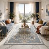 SARAY Turkish Rug Korean OZ723B BLUE - 250x350 cm Majlis Carpet