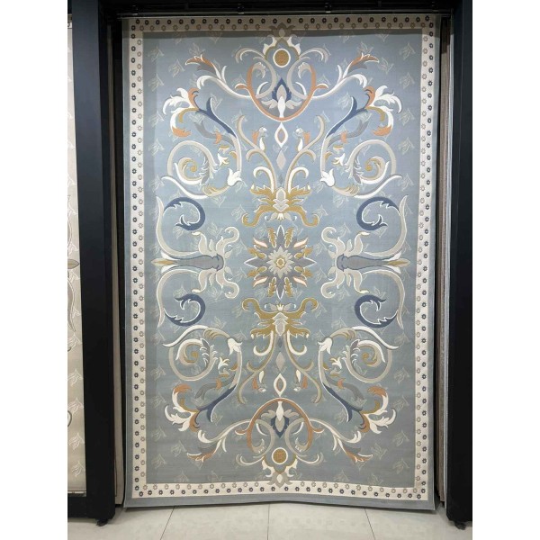 SARAY Turkish Rug Korean OZ723B BLUE - 250x350 cm Majlis Carpet