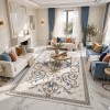 SARAY Turkish Rug Korean OZ723B gray - 400x500 cm Jumbo Carpet