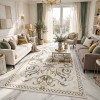 سجاد سراي تركي نقش كوري OZ723B ابيض - مقاس 100*200 سم مشاية ممر