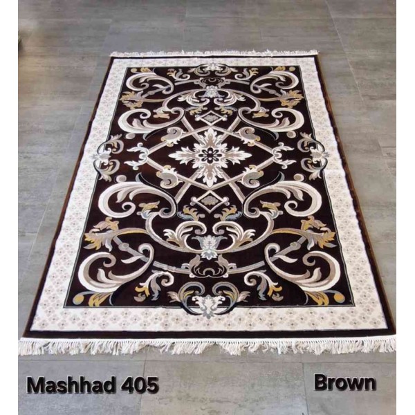 سجاد تركي فرنسي ملكي مشهد 405 بني مقاس 500*600