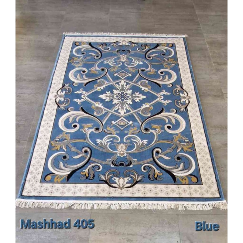 سجاد تركي فرنسي ملكي مشهد 405 سماوي مقاس 100*300