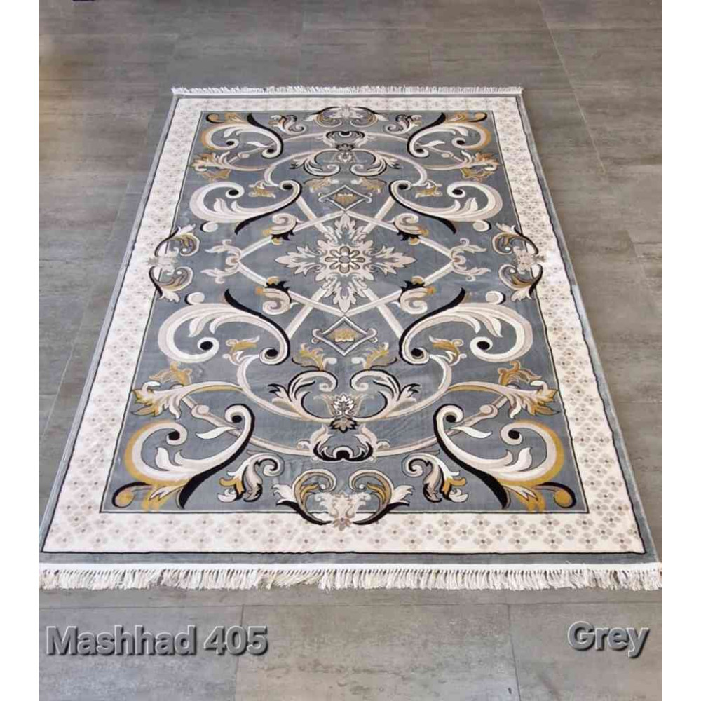 سجاد تركي فرنسي ملكي مشهد 405 رصاصي مقاس 100*400