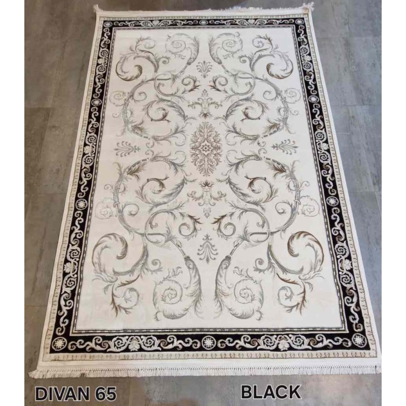 سجاد تركي ديفان 39465A اسود مقاس 300*400