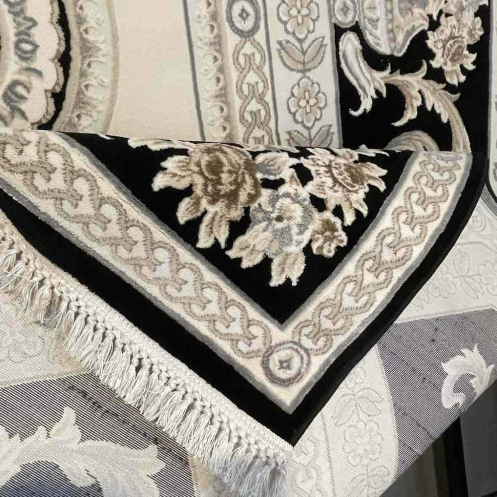 سجاد تركي ديفان 40970A اسود مقاس 400*600