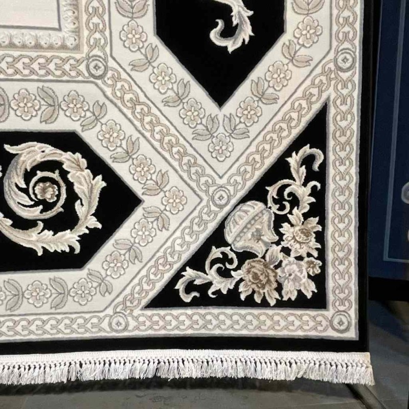 سجاد تركي ديفان 40970A اسود مقاس 250*350