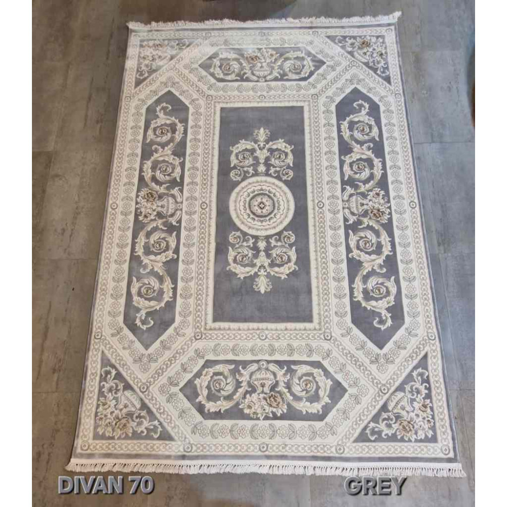 سجاد تركي ديفان 40970A رصاصي مقاس 400*600