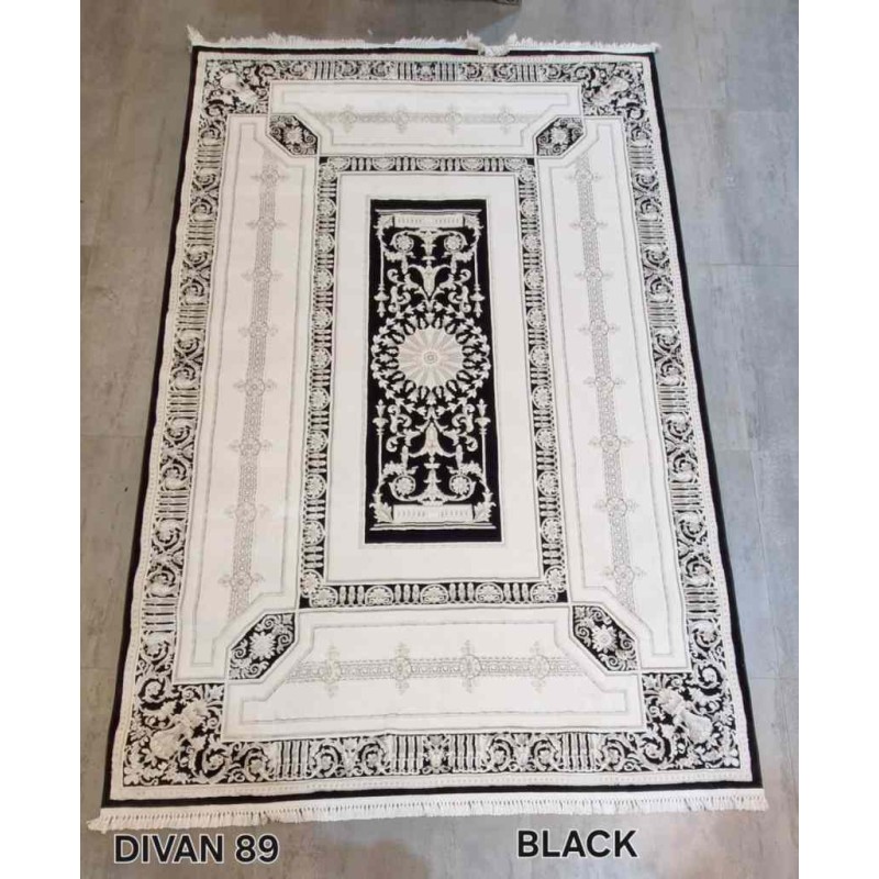 سجاد تركي ديفان 40989A اسود مقاس 300*400