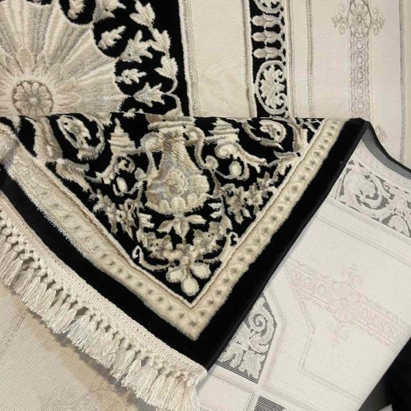 سجاد تركي ديفان 40989A اسود مقاس 150*230