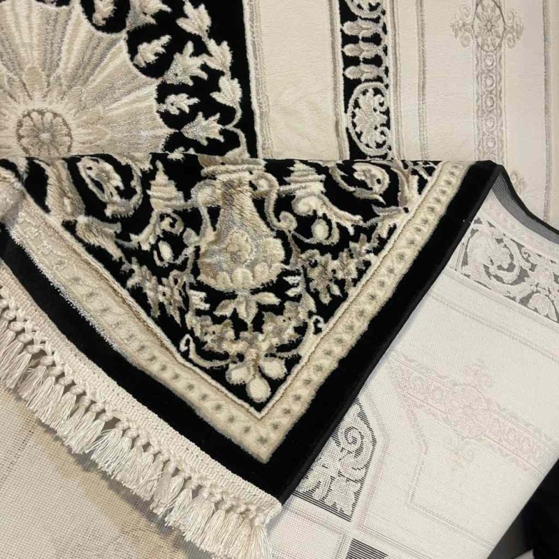 سجاد تركي ديفان 40989A اسود مقاس 300*400