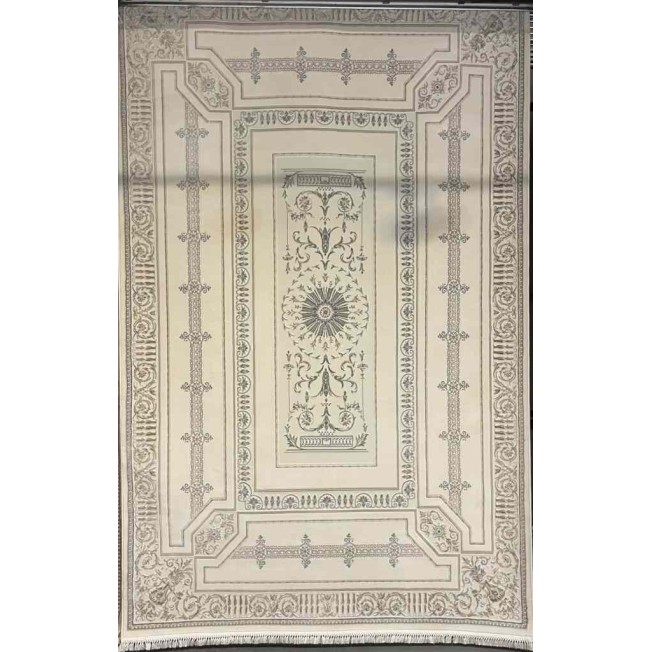 سجاد تركي ديفان 40989A كريم رصاصي مقاس 300*400