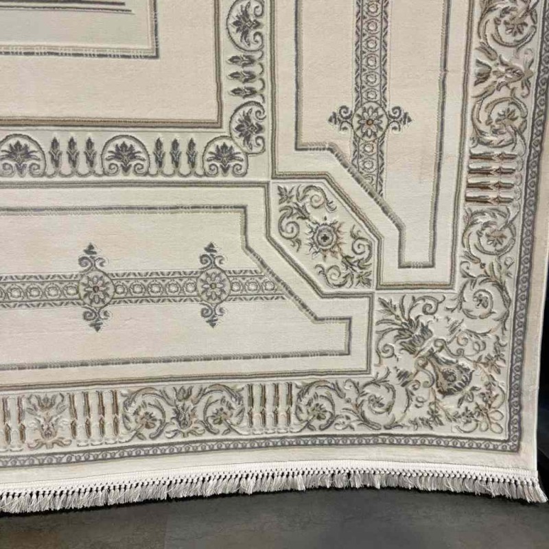 Turkish divan 40989A cream gray Rug Size 400*600