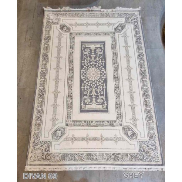 سجاد تركي ديفان 40989A رصاصي مقاس 150*230