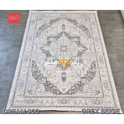 سجاد تركي بوهيمي دريم 900CD رصاصي بيج مقاس 80*150
