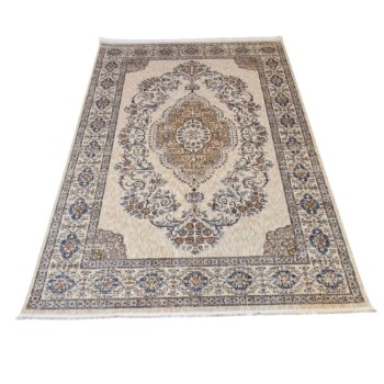 سجاد بوهيمي تركي امبيرا KC05A بيج مولتي روز مقاس 50*80